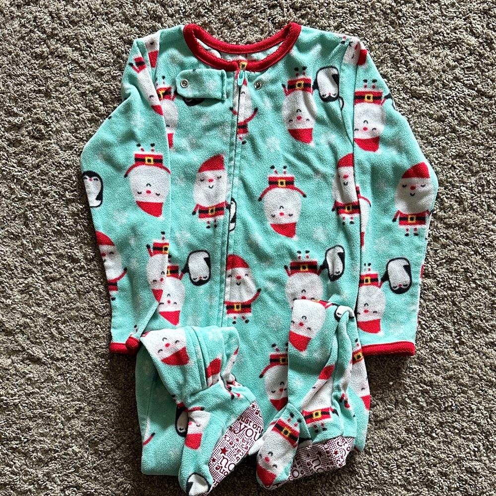 Festive Santa Onesie Pajamas